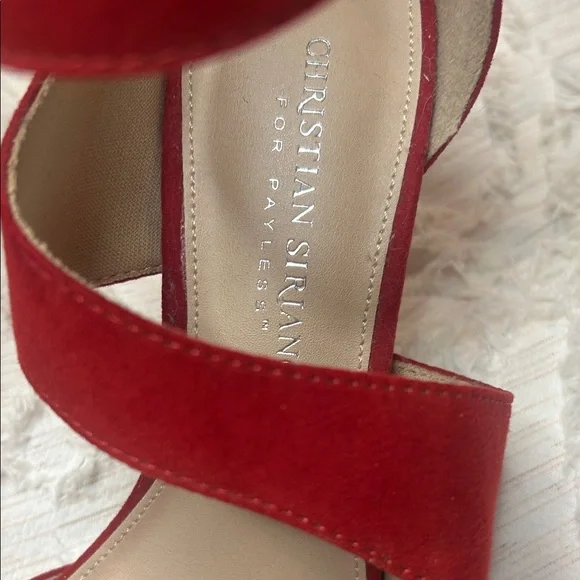 Christian Siriano Red Strappy Heels - Picture 4 of 14